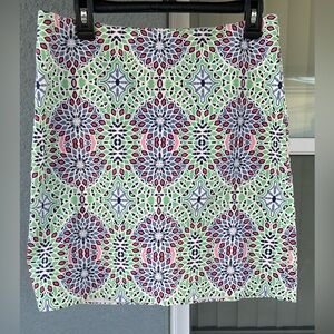 Talbots Geometric Pattern Colorful Lined Skirt Size 6
